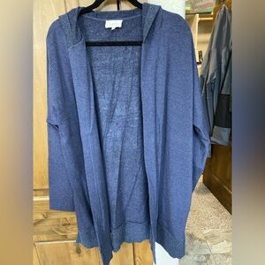 Cozy Blue Open Cardigan
